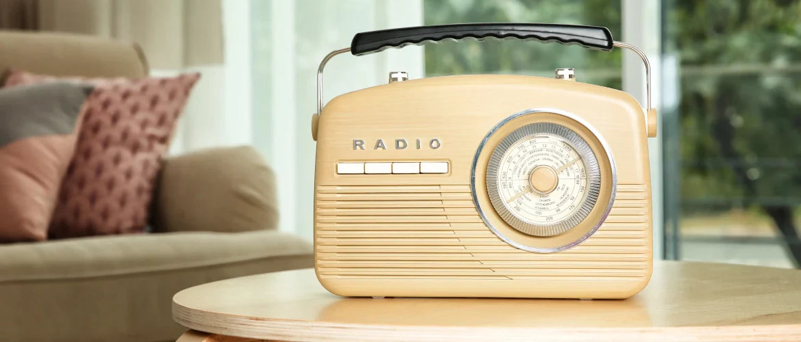 Modern radio with digital display and advanced features