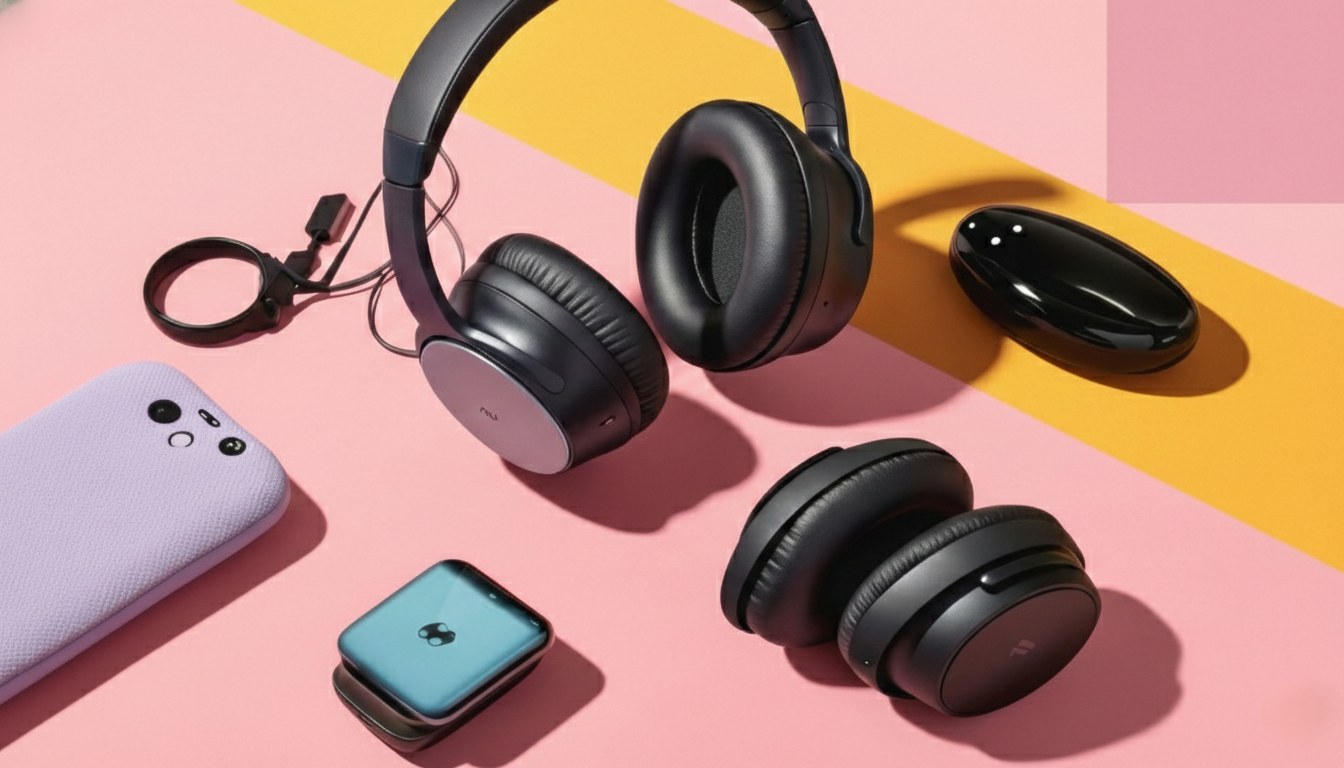 Collection of top electronic gadgets including smartphone, laptop, and smart devices