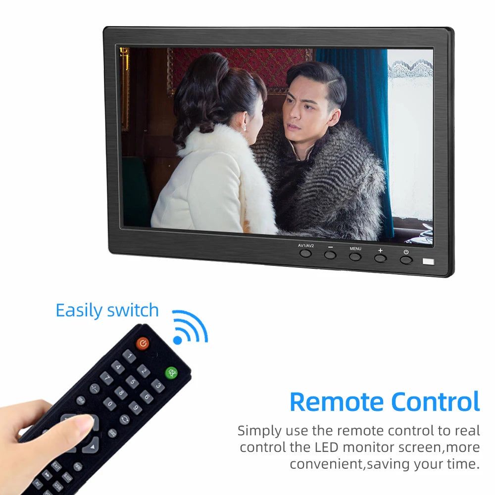 JOHNWILL 13.3 inch HD Portable Monitor | HDMI/VGA/USB/AV, Swivel