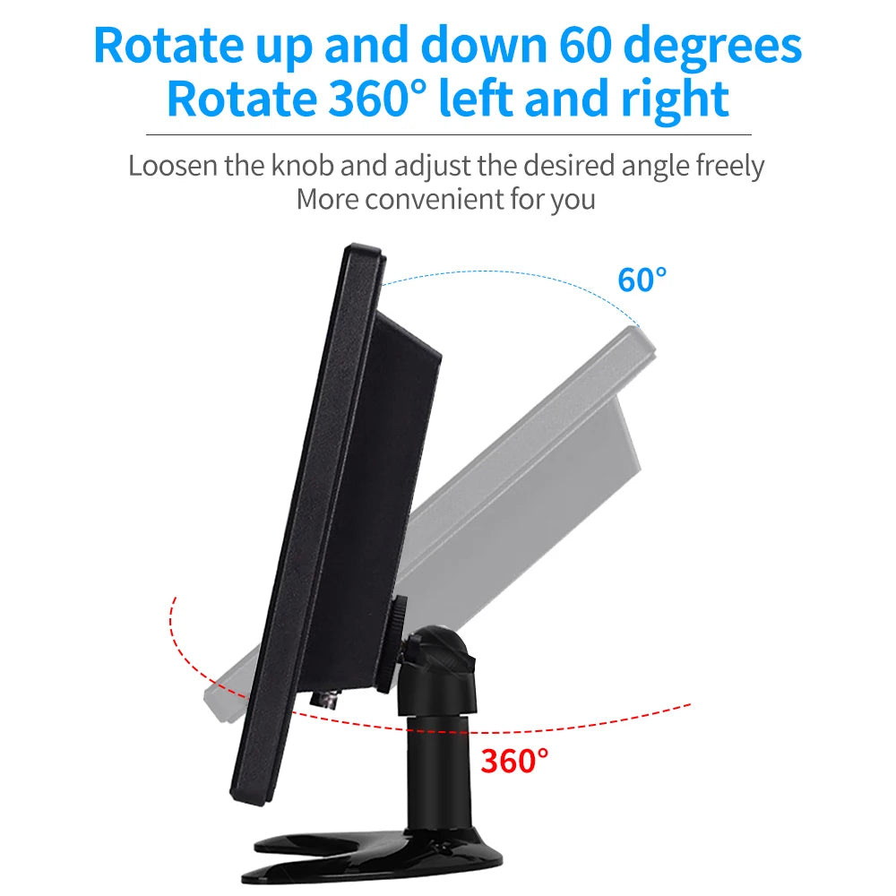JOHNWILL 13.3 inch HD Portable Monitor | HDMI/VGA/USB/AV, Swivel