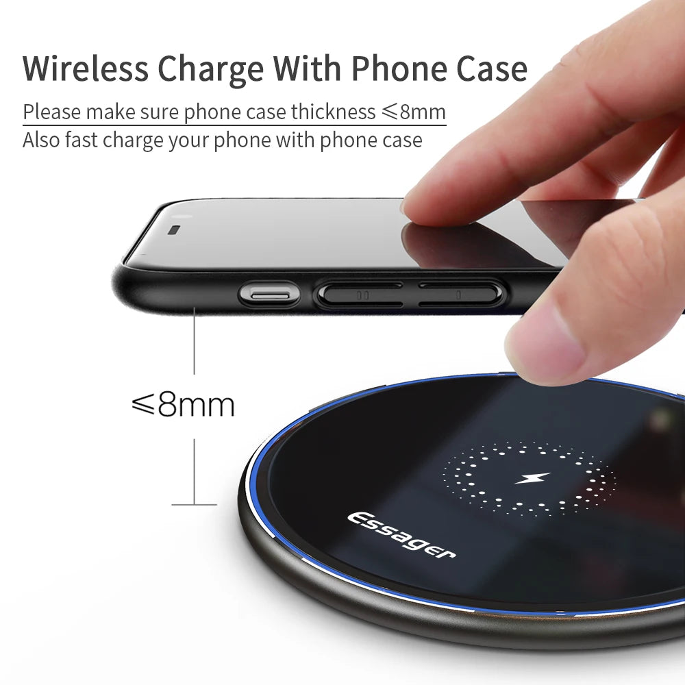 15W Qi Wireless Charger for iPhone and Samsung | Magnetic, 1m Cable