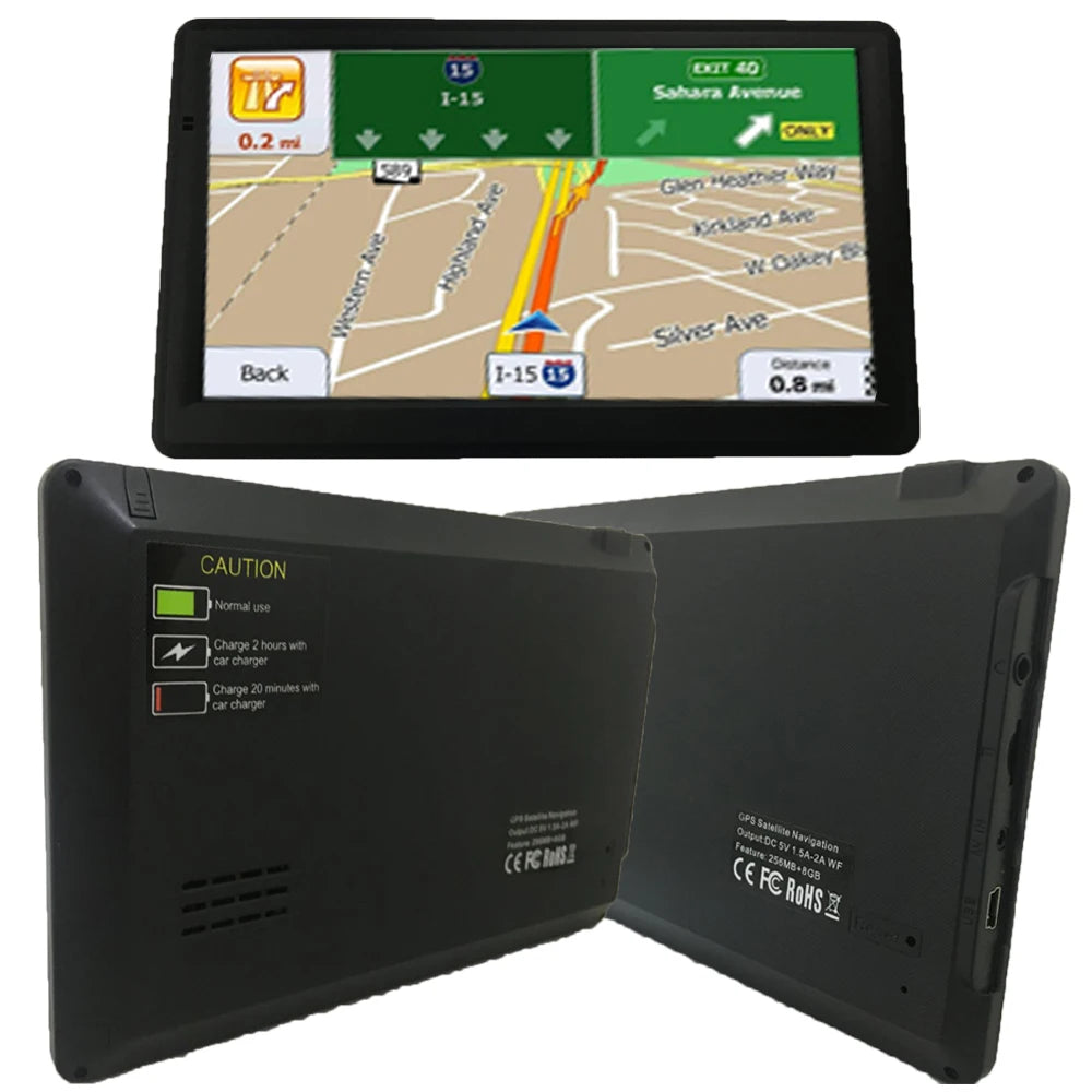 7" Car GPS Navigation 8GB | Touch Screen, FM, MP3/MP4