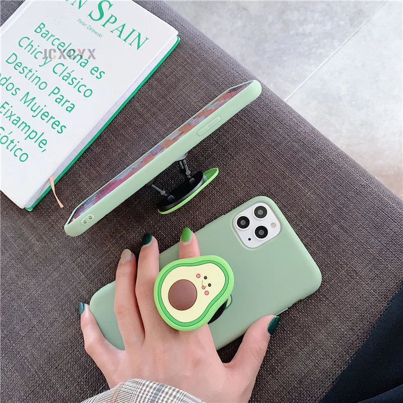 3D Luxury Cute Cartoon Silicone Case for iPhone | Anti-Fingerprint, Holder