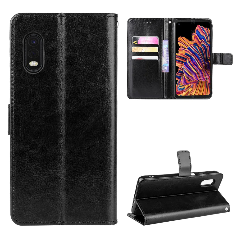 Leather Flip Case for Samsung | Geometric Pattern, Matte Finish