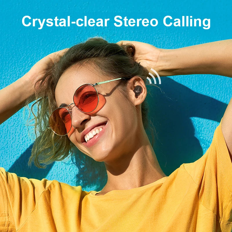 TWS 5.0 Bluetooth Earbuds | Dual Microphone, Waterproof