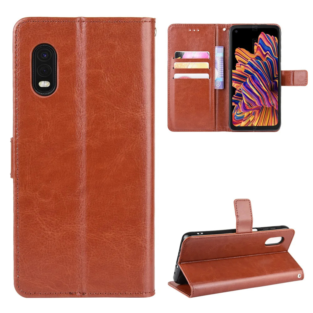 Leather Flip Case for Samsung | Geometric Pattern, Matte Finish