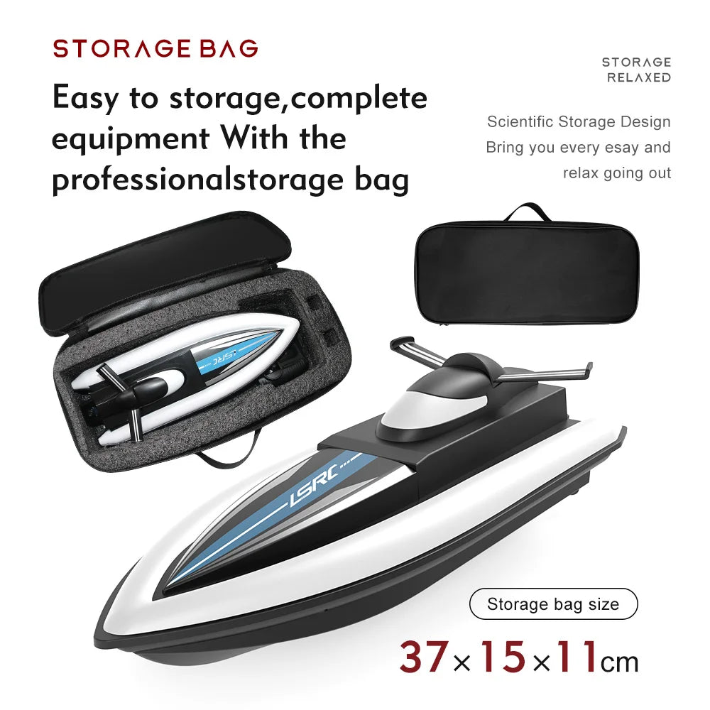 LSRC-B8 RC High Speed Boat | 2.4GHz, 60-80m Range, 30min Runtime