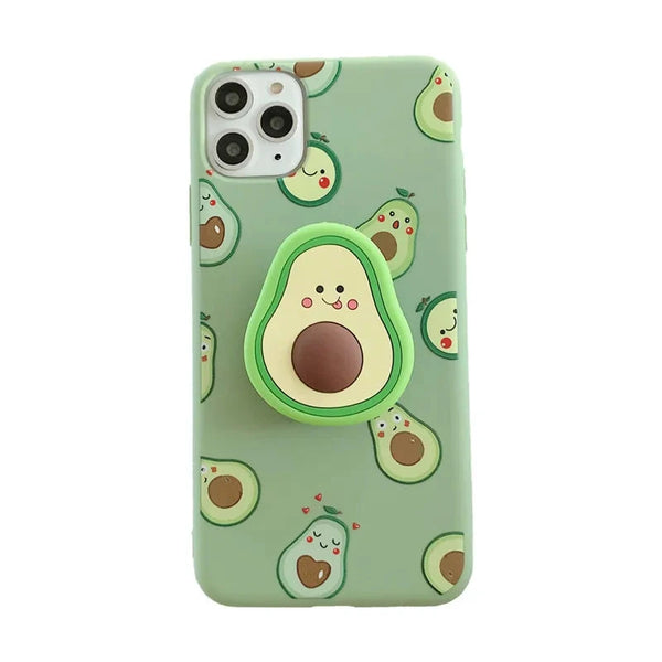 3D Luxury Cute Cartoon Silicone Case for iPhone | Anti-Fingerprint, Holder