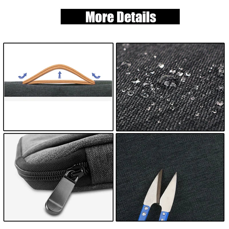 Waterproof Notebook Sleeve Bag | PU Leather, Shoulder Strap, Multi-Use