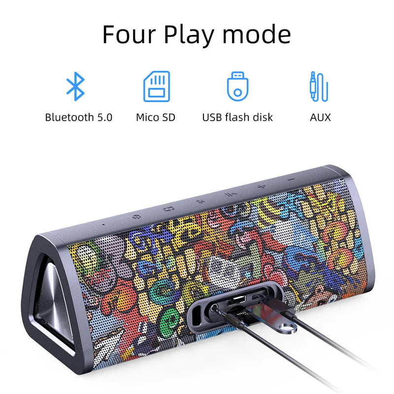 360 Degree Portable Bluetooth Speaker | Metal Cabinet, Waterproof, 2-Channel, Rechargeable