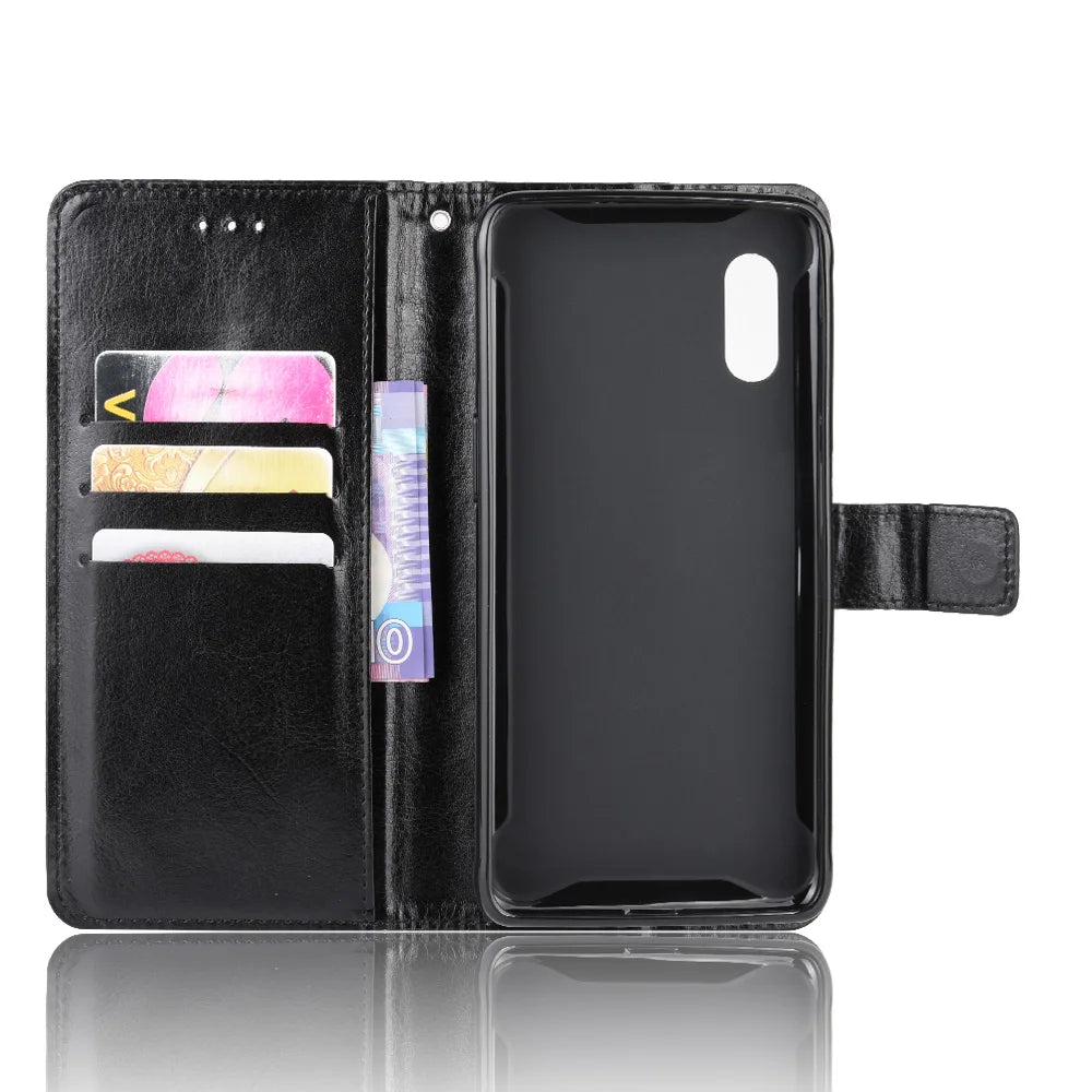 Leather Flip Case for Samsung | Geometric Pattern, Matte Finish