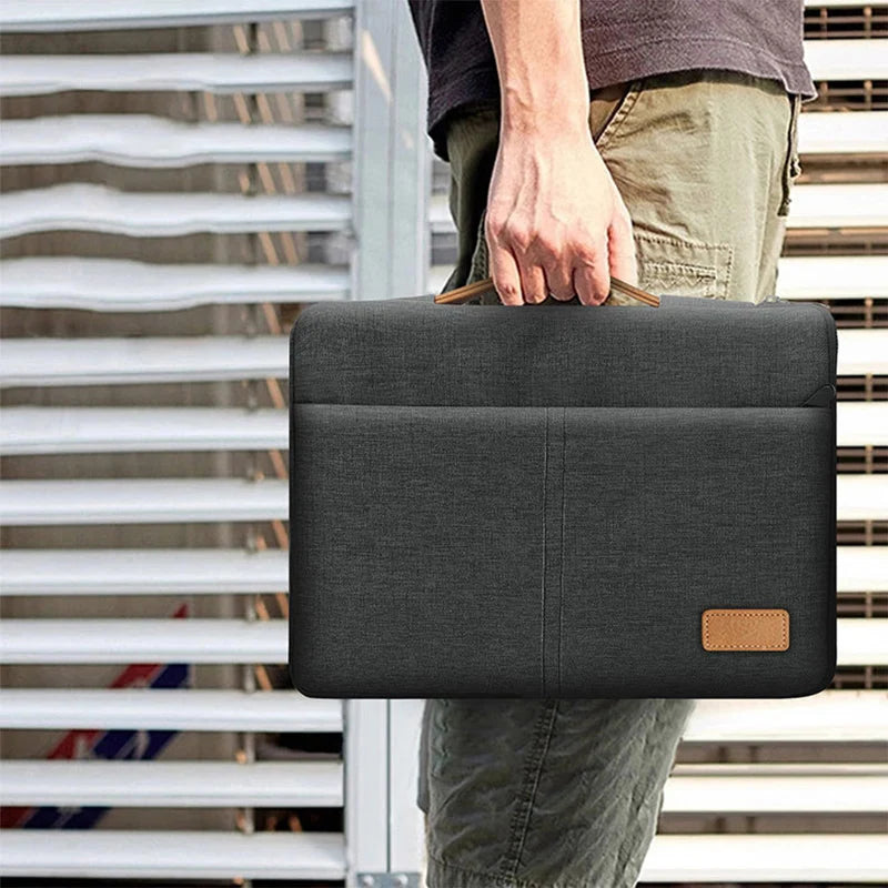 Waterproof Notebook Sleeve Bag | PU Leather, Shoulder Strap, Multi-Use