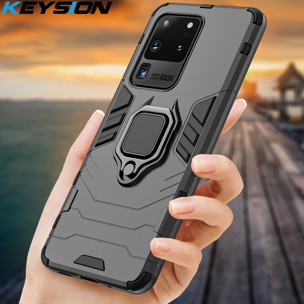 Shockproof Case for Samsung | Magnetic, Ring Holder, Kickstand