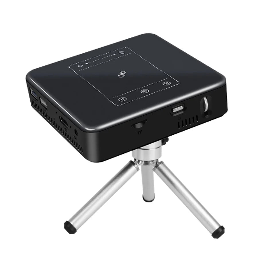WZATCO D13 Android Mini Pocket Projector | DLP, 3000 Lumens, Auto Keystone