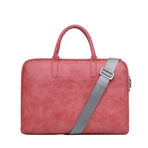 Waterproof Leather Laptop Case with Shoulder Strap | PU Leather, Multi-Use