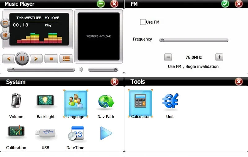 7" HD Car GPS Navigation | Touch Screen, FM, MP3/MP4
