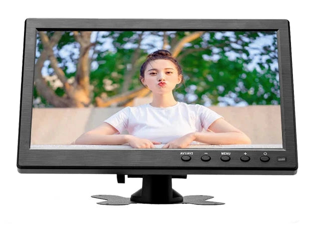 Podofo 10.1 inch LCD HD Monitor | 2-Channel, BNC/HDMI/VGA, Security