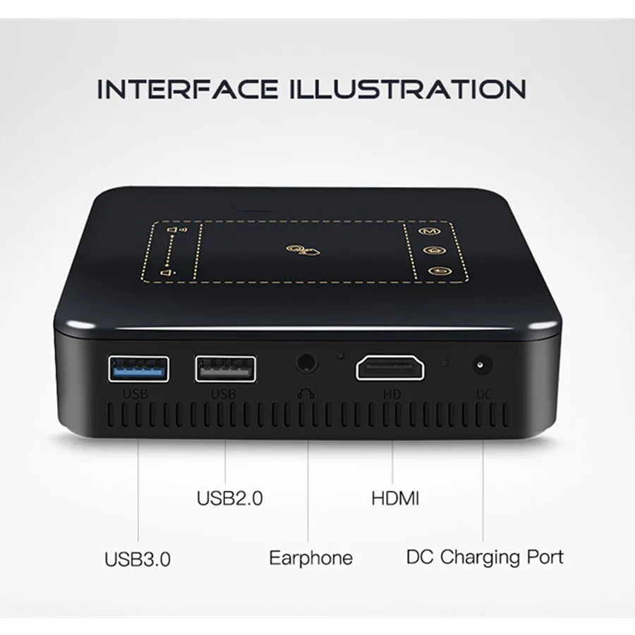 WZATCO D13 Android Mini Pocket Projector | DLP, 3000 Lumens, Auto Keystone