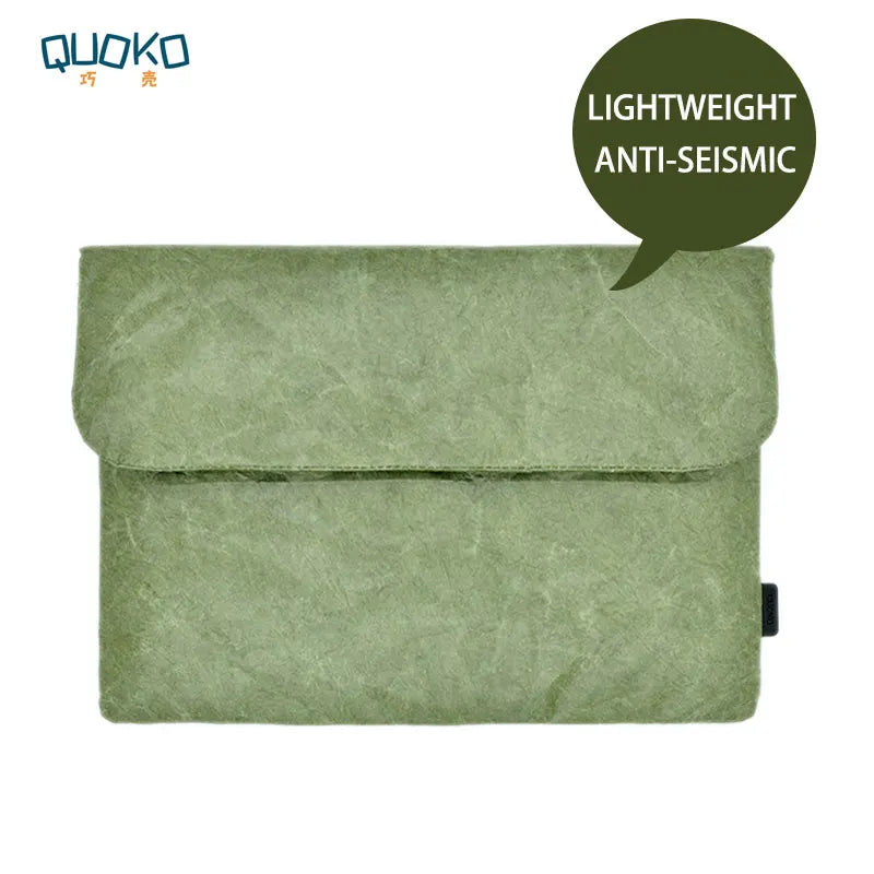 Tyvek Fiber Paper Laptop Sleeve Case | Microfiber, Hasp Closure, Unisex