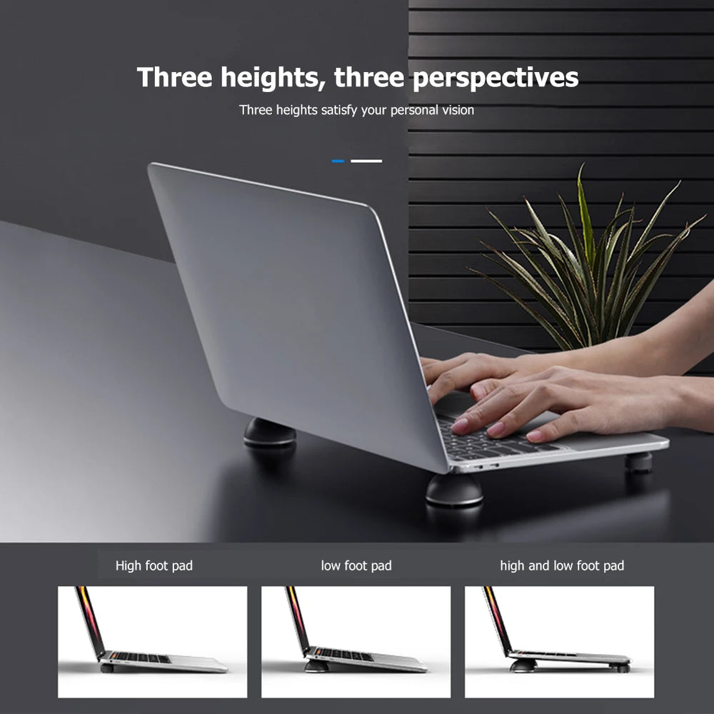 Portable Laptop Stand Cooling Pad | Aluminum Alloy, Lightweight, No Chemicals