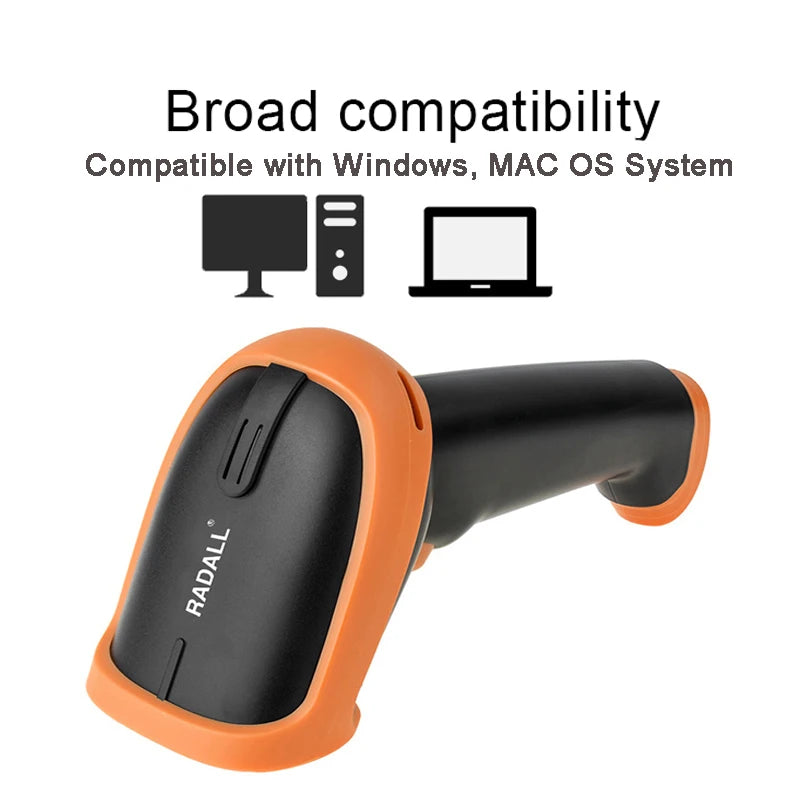 Wireless Barcode Scanner 2.4G | 30m Range, POS & Inventory