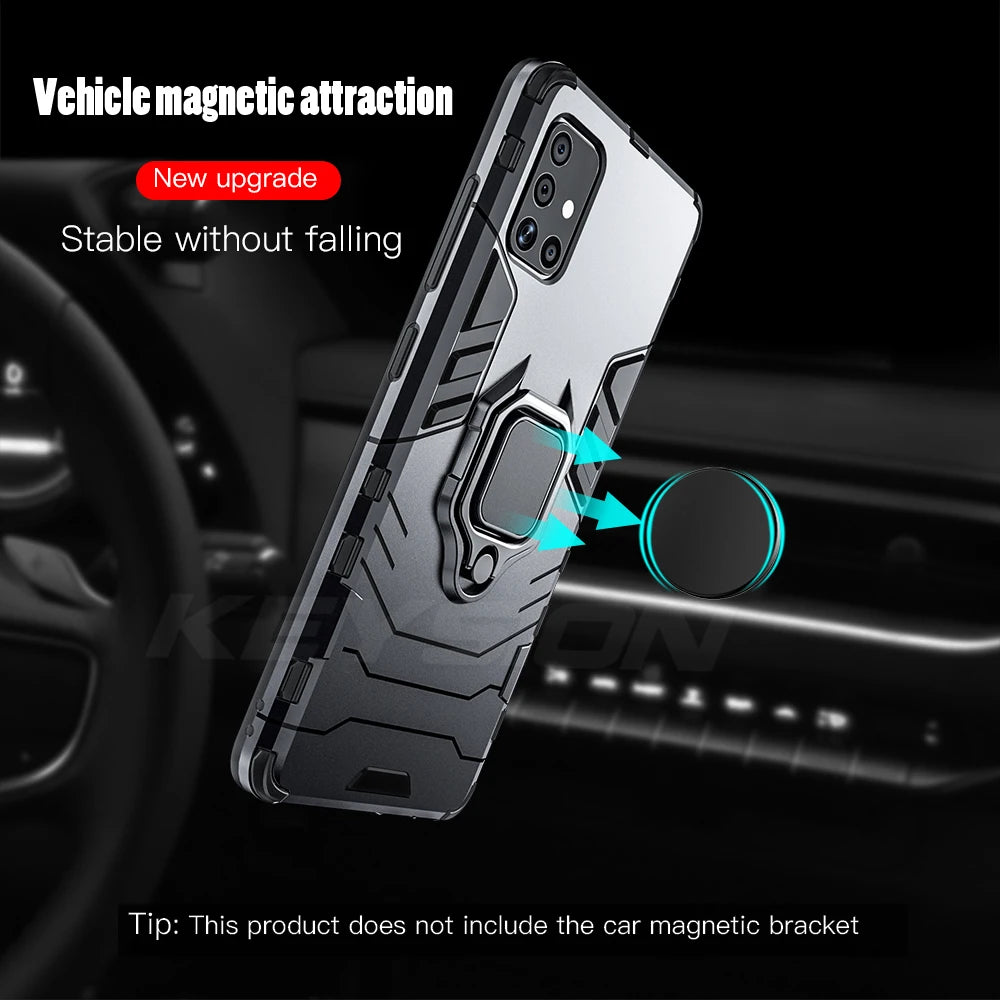 Shockproof Case for Samsung | Magnetic, Ring Holder, Kickstand