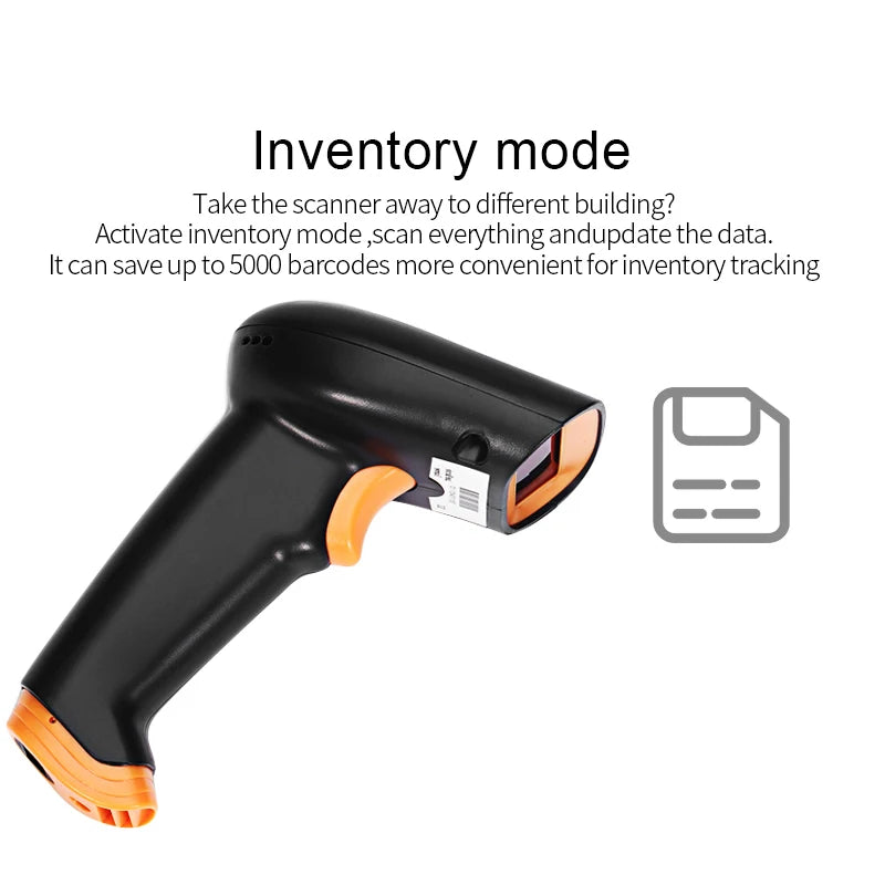 Wireless Barcode Scanner 2.4G | 30m Range, POS & Inventory