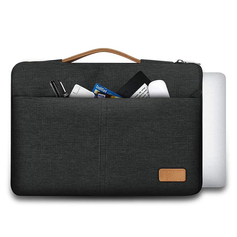 Waterproof Notebook Sleeve Bag | PU Leather, Shoulder Strap, Multi-Use