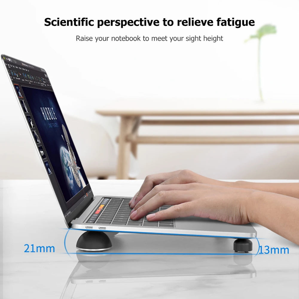 Portable Laptop Stand Cooling Pad | Aluminum Alloy, Lightweight, No Chemicals