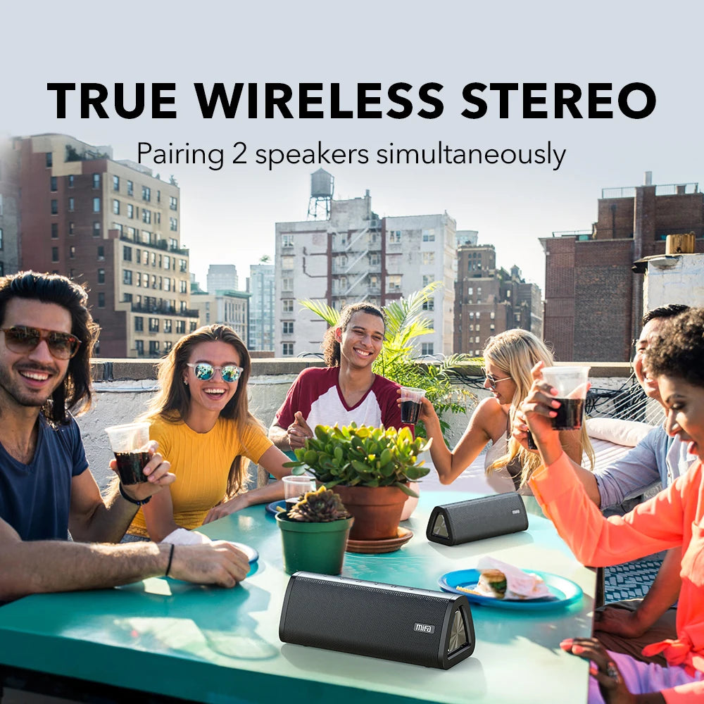 360 Degree Portable Bluetooth Speaker | Metal Cabinet, Waterproof, 2-Channel, Rechargeable