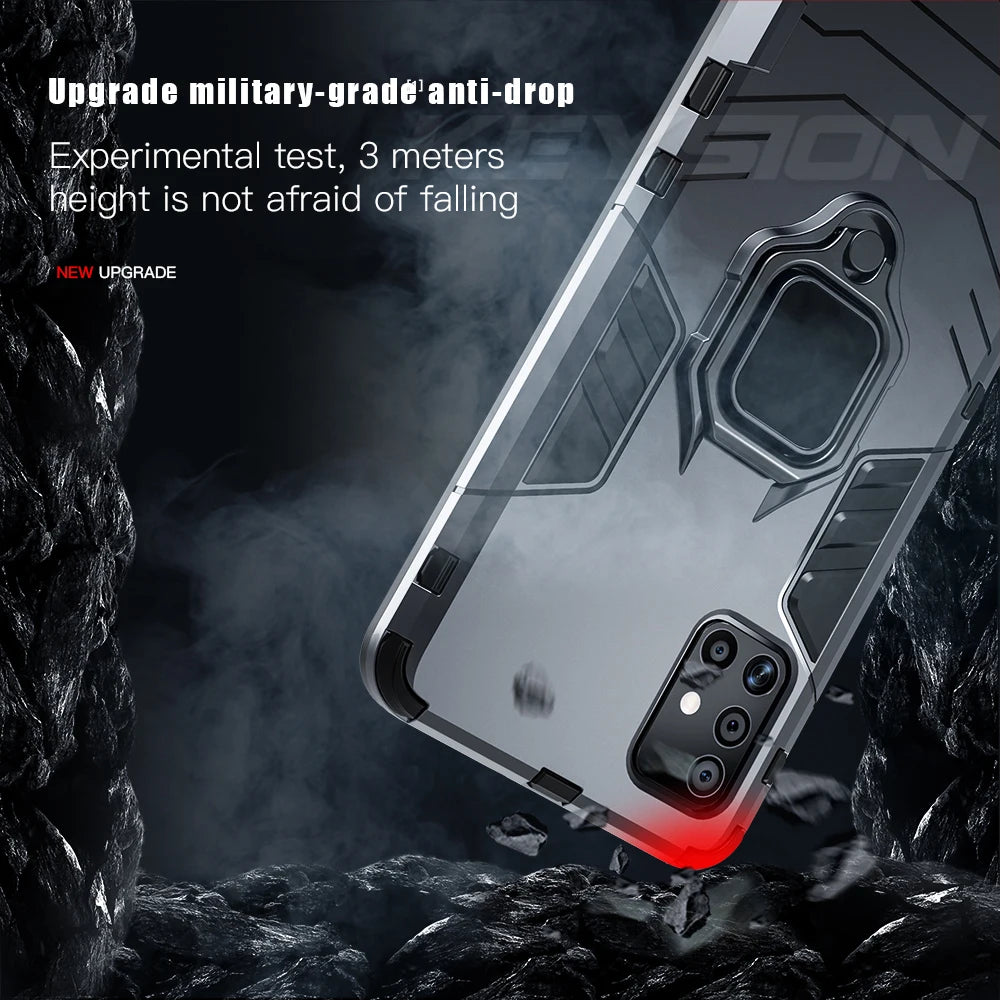 Shockproof Case for Samsung | Magnetic, Ring Holder, Kickstand