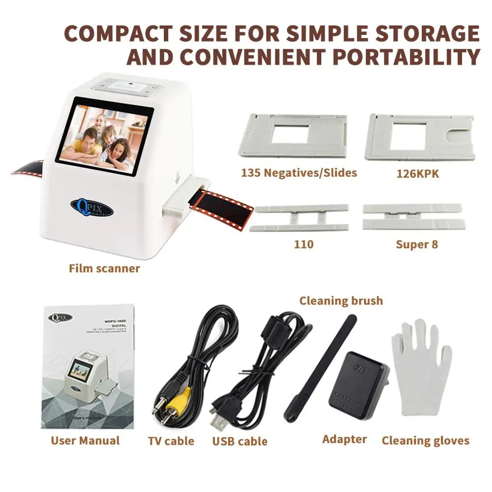 Portable 35mm Film Scanner | 2.4 inch LCD, 22MP, CMOS