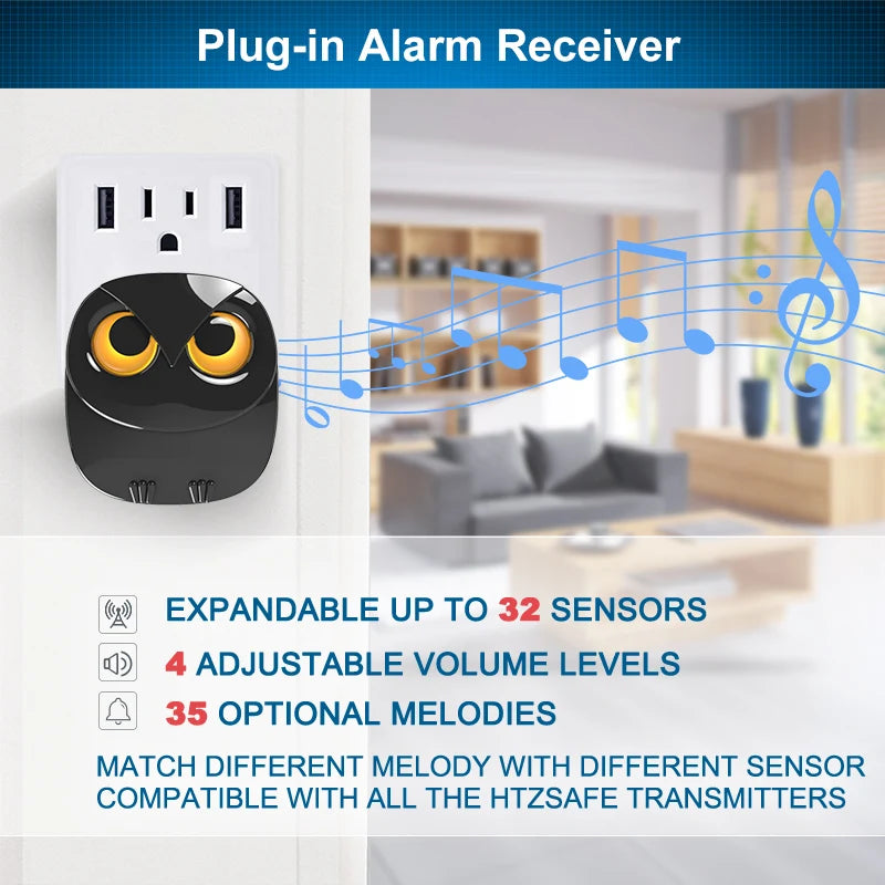 HTZSAFE Wireless Driveway Alarm | Motion Sensor, Long Range