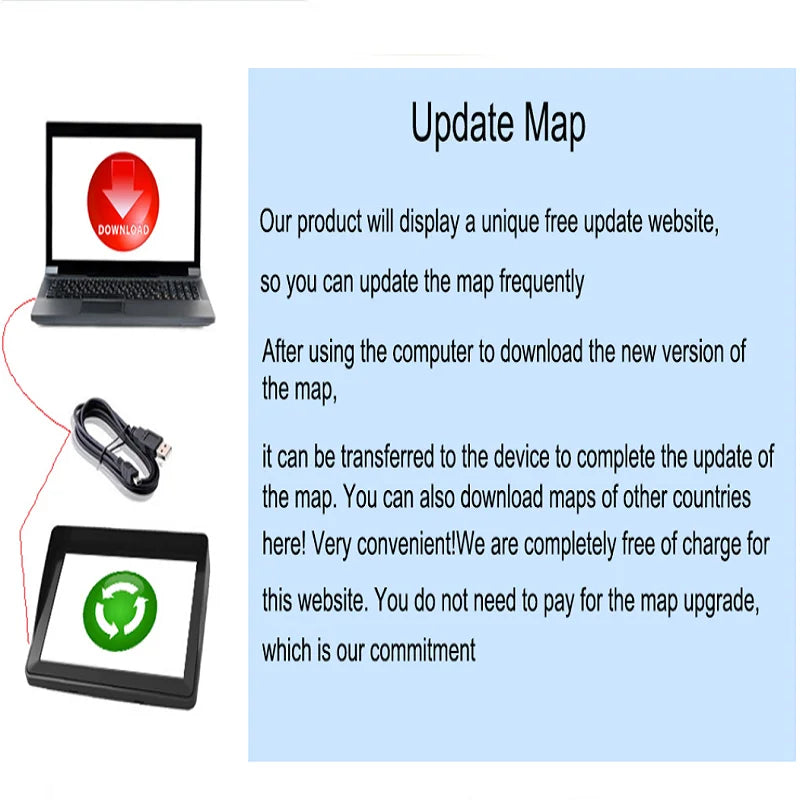 Truck GPS Navigator 8GB | 7" Touch Screen, FM, Radio