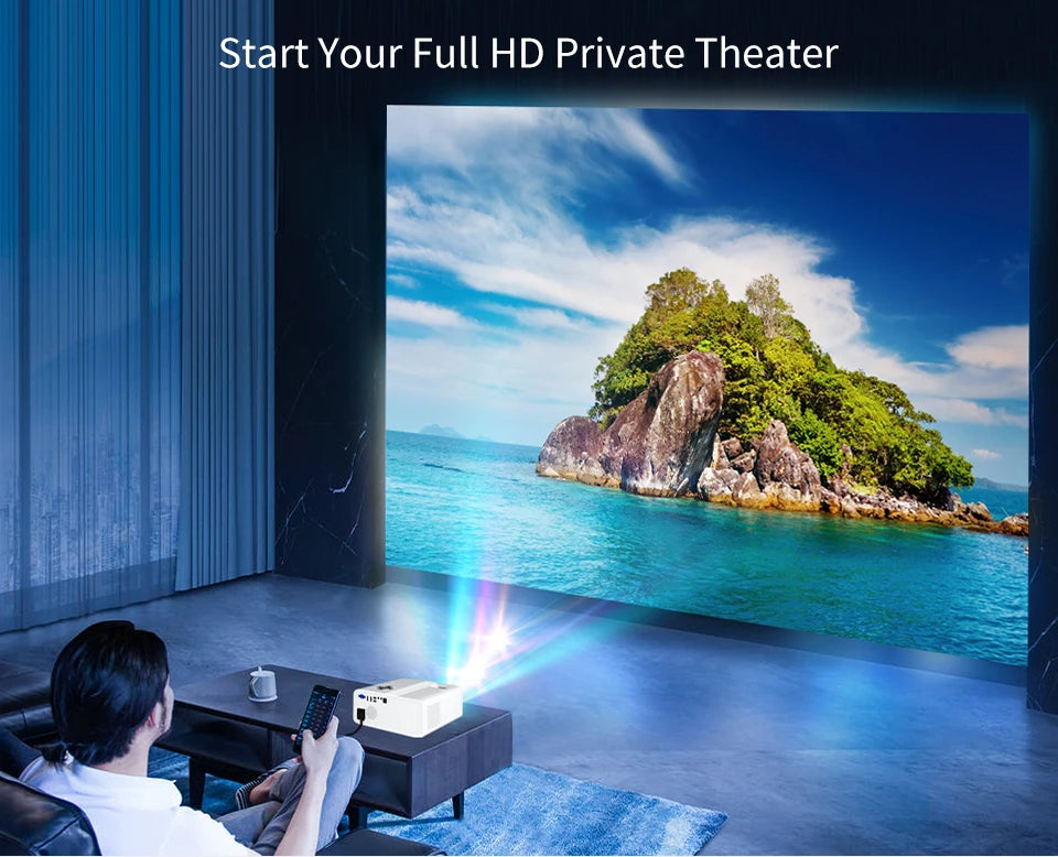 WZATCO C5 Full HD 1080P LED Projector | 5000 Lumens, 40-200 Inch