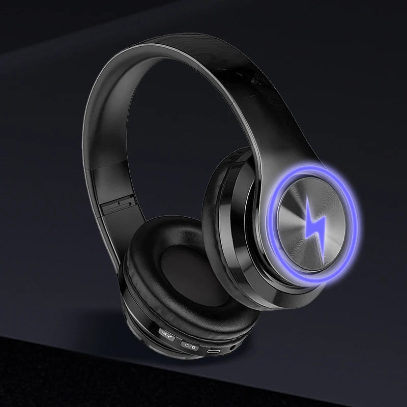 Bluetooth 5.0 Foldable Headphones | 40mm Drivers, Leather