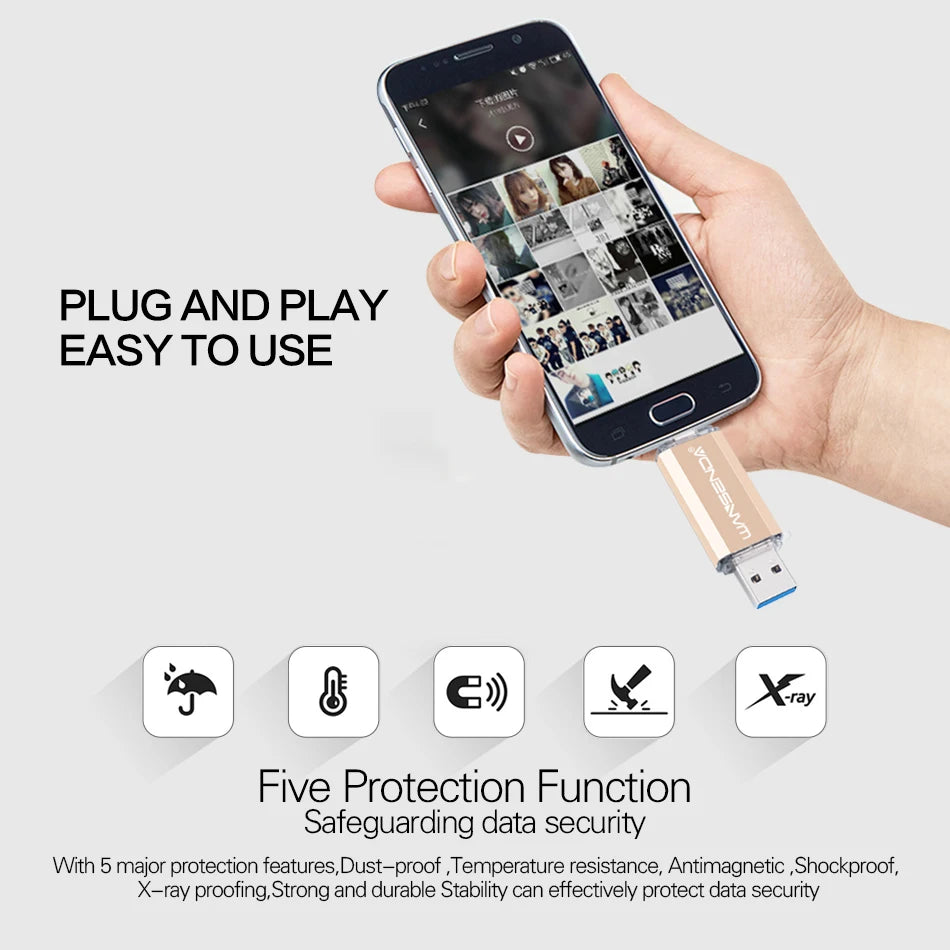 OTG USB 3.0 Flash Drive - Type-C Dual Interface Metal Storage