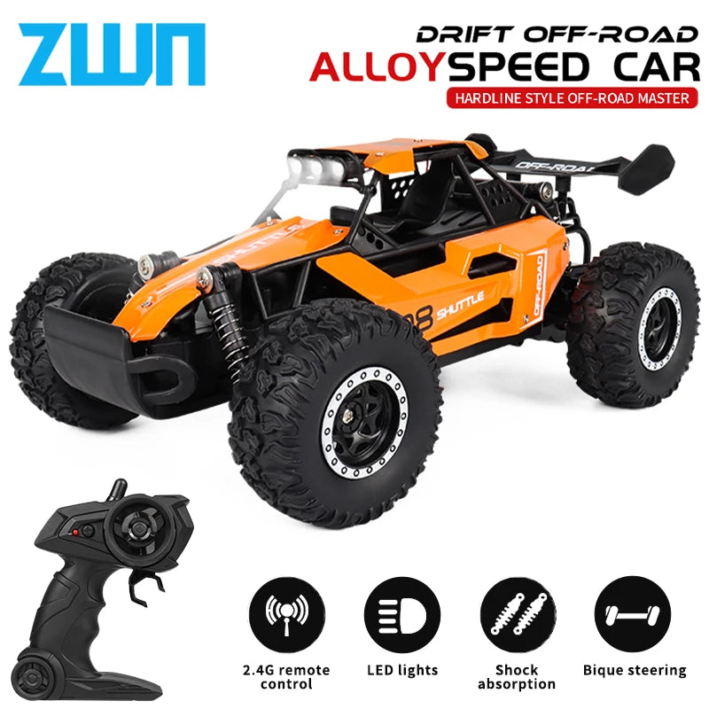 Off-Road Electric RC Car | 40m Range, Metal, 24.5x14.5x9.5cm