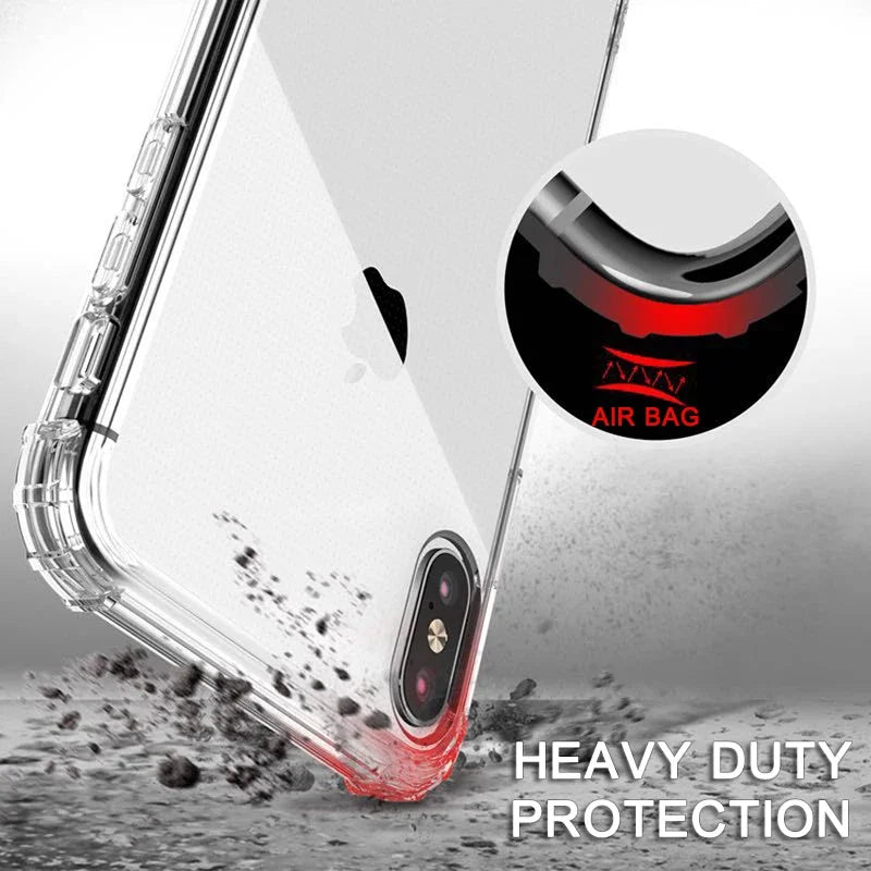 Shockproof Transparent Silicone Case for iPhone | Bumper, Thin TPU