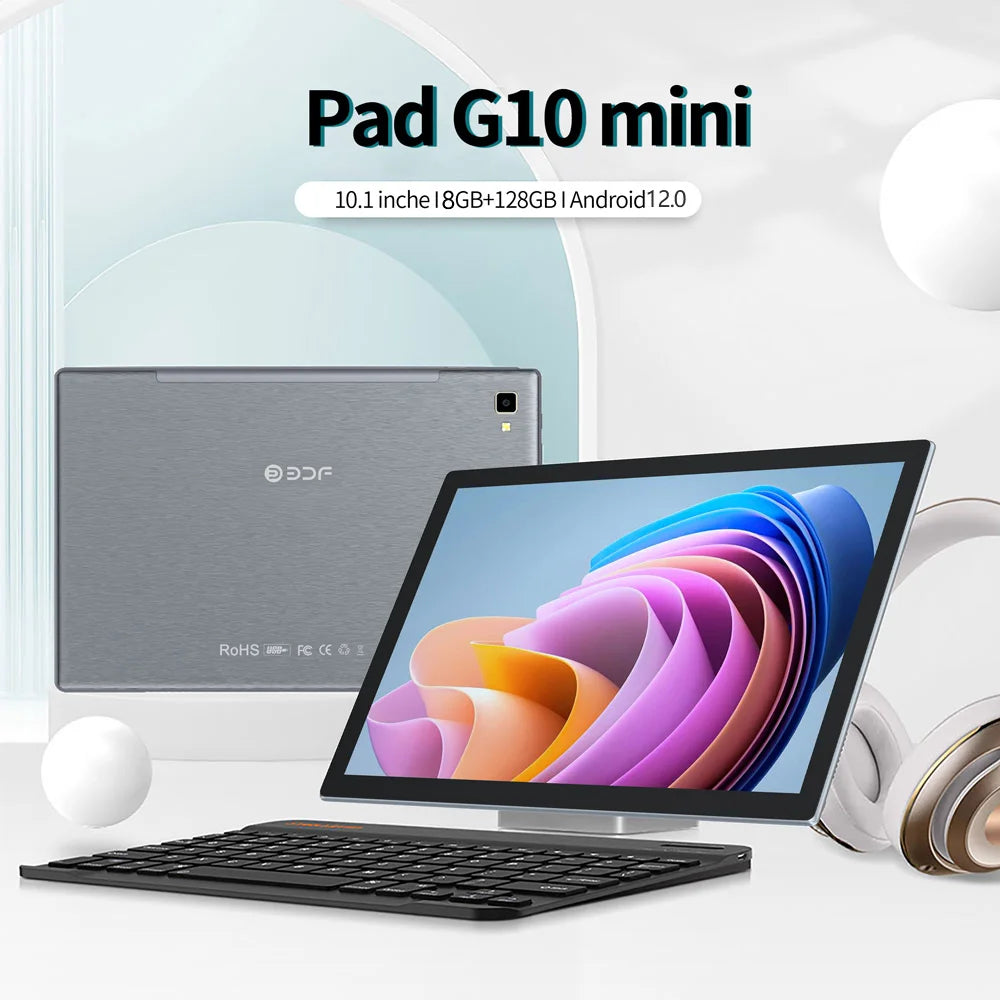 10.1" Tablet | Android 12, Octa Core, 128GB, Dual Camera, FM