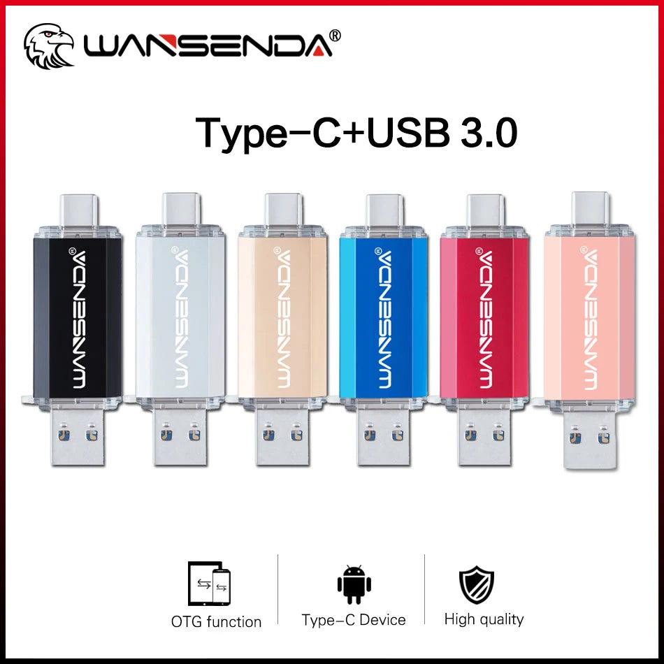 OTG USB 3.0 Flash Drive - Type-C Dual Interface Metal Storage