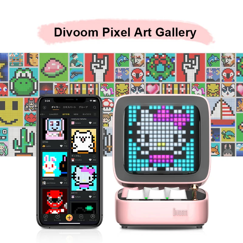 Retro Pixel Art Bluetooth Portable Speaker