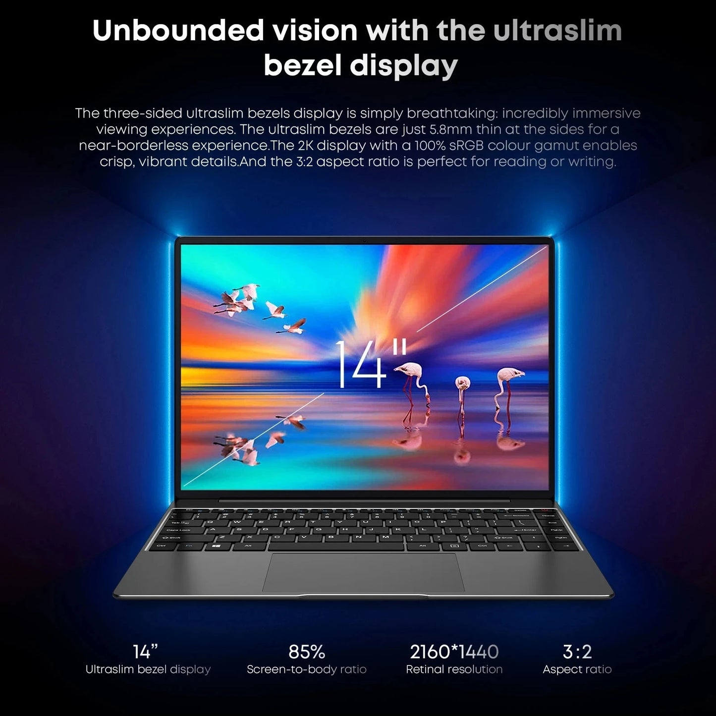 CHUWI CoreBook X Laptop Gaming, Laptop 14.1 inci FHD layar IPS RAM 16GB SSD 512GB Intel i3-1215U