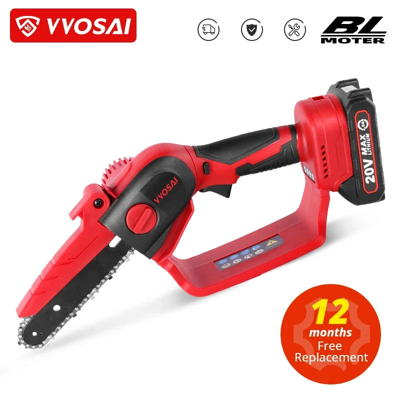 WOSAI 20V 6 Inch Mini Electric Chainsaw | Cordless, Portable