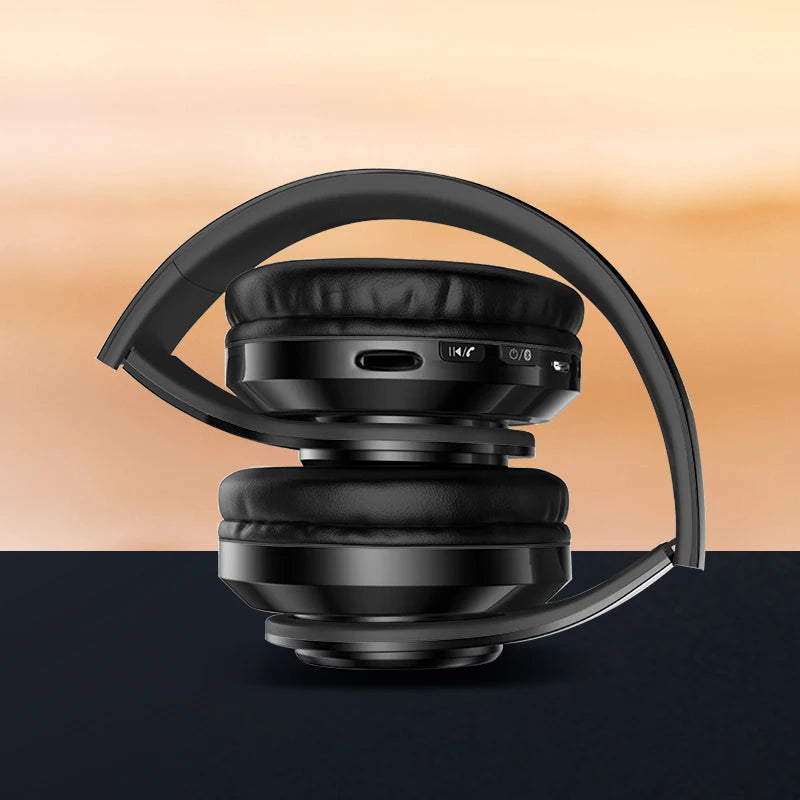 Bluetooth 5.0 Foldable Headphones | 40mm Drivers, Leather
