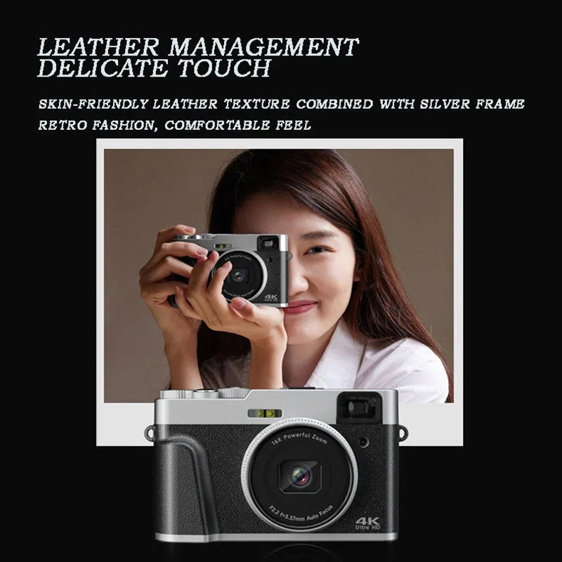 Erilles 48MP HD Digital Camera | Viewfinder, CCD, Stabilization