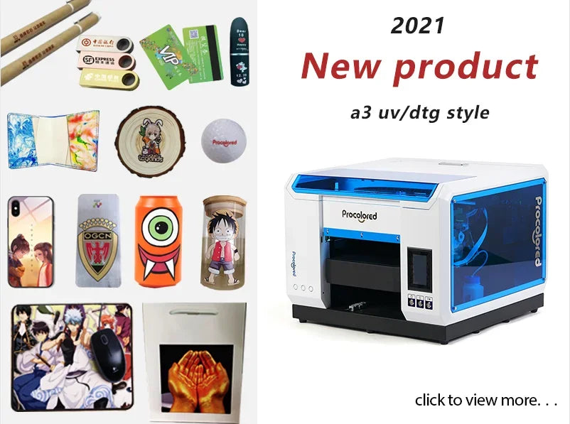PROCOLORED A3-PRO UV Flatbed Printer | 2880x1440dpi, 40ppm
