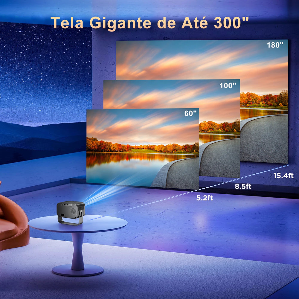 AUN A003 Mini Portable Projector | 5000 Lumens, 1280x720, Compact