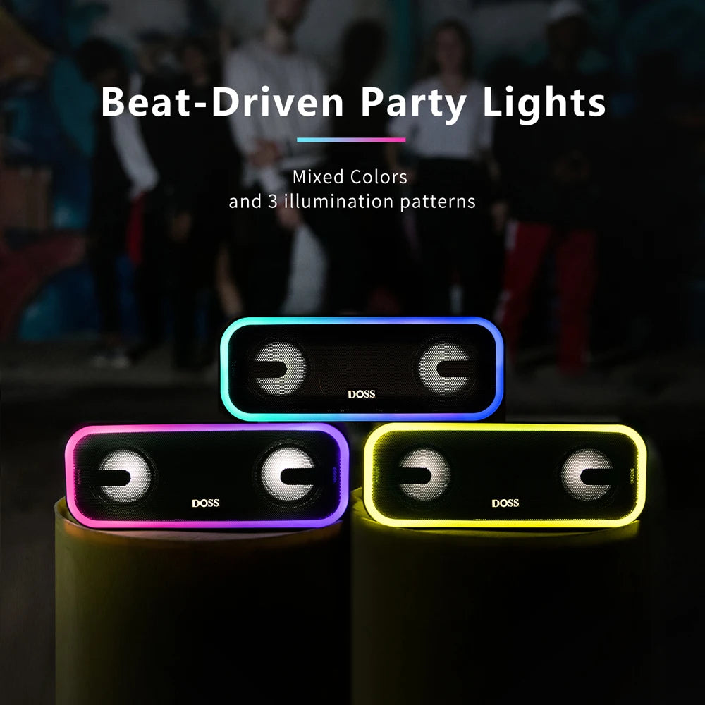 24W Wireless Bluetooth Speaker | Deep Bass, Waterproof, AUX/Bluetooth, 2-Channel, Battery