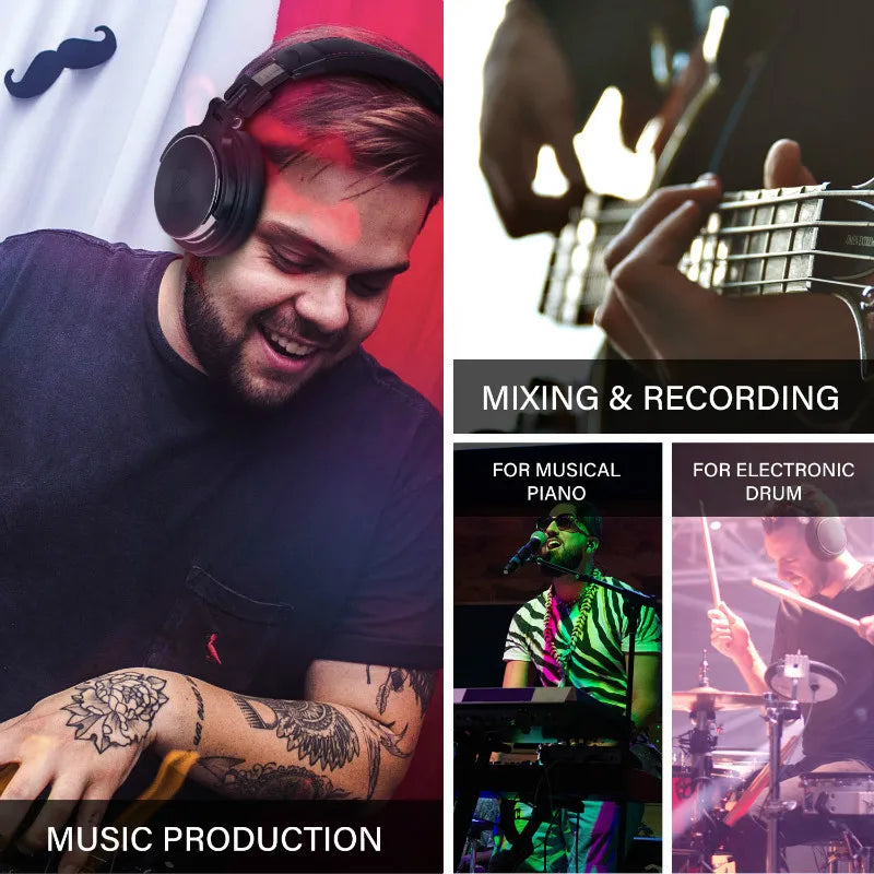 Professional Studio DJ Headphones | Memory Foam, 2.6m Cable